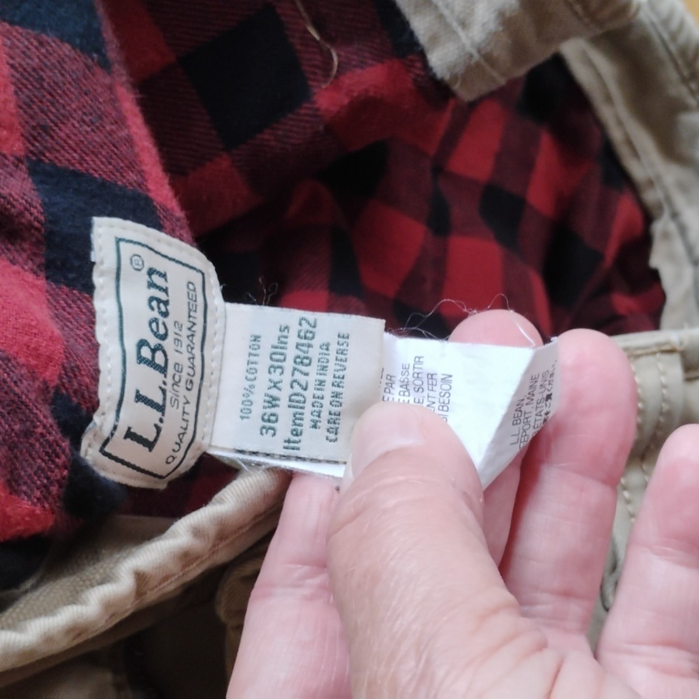 🫎  L.L. Bean Briar Proof PANTS HEAVY DUTY CANVAS Sz 42